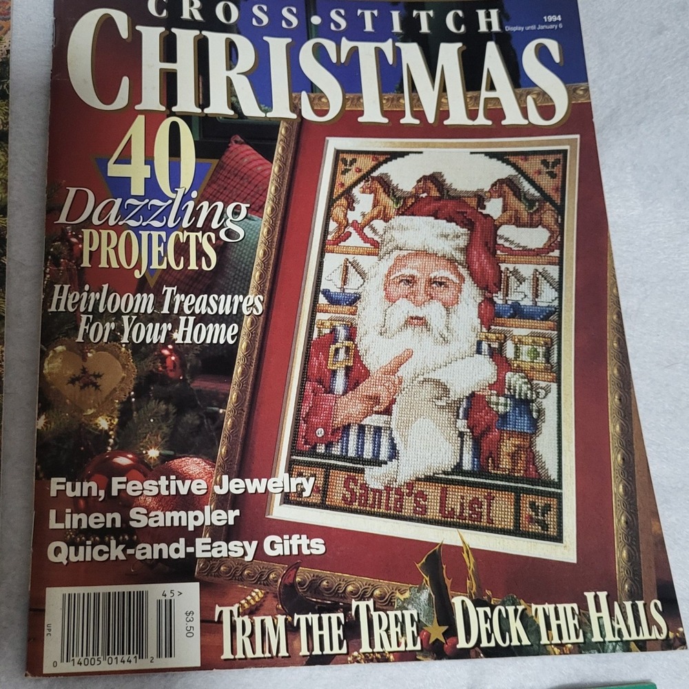 6 Pc Lot Christmas Cross Stitch Magazines Patterns Better Homes 1993 to 1994 - Picture 4 of 7
